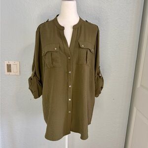 Calvin Klein Olive Green Blouse